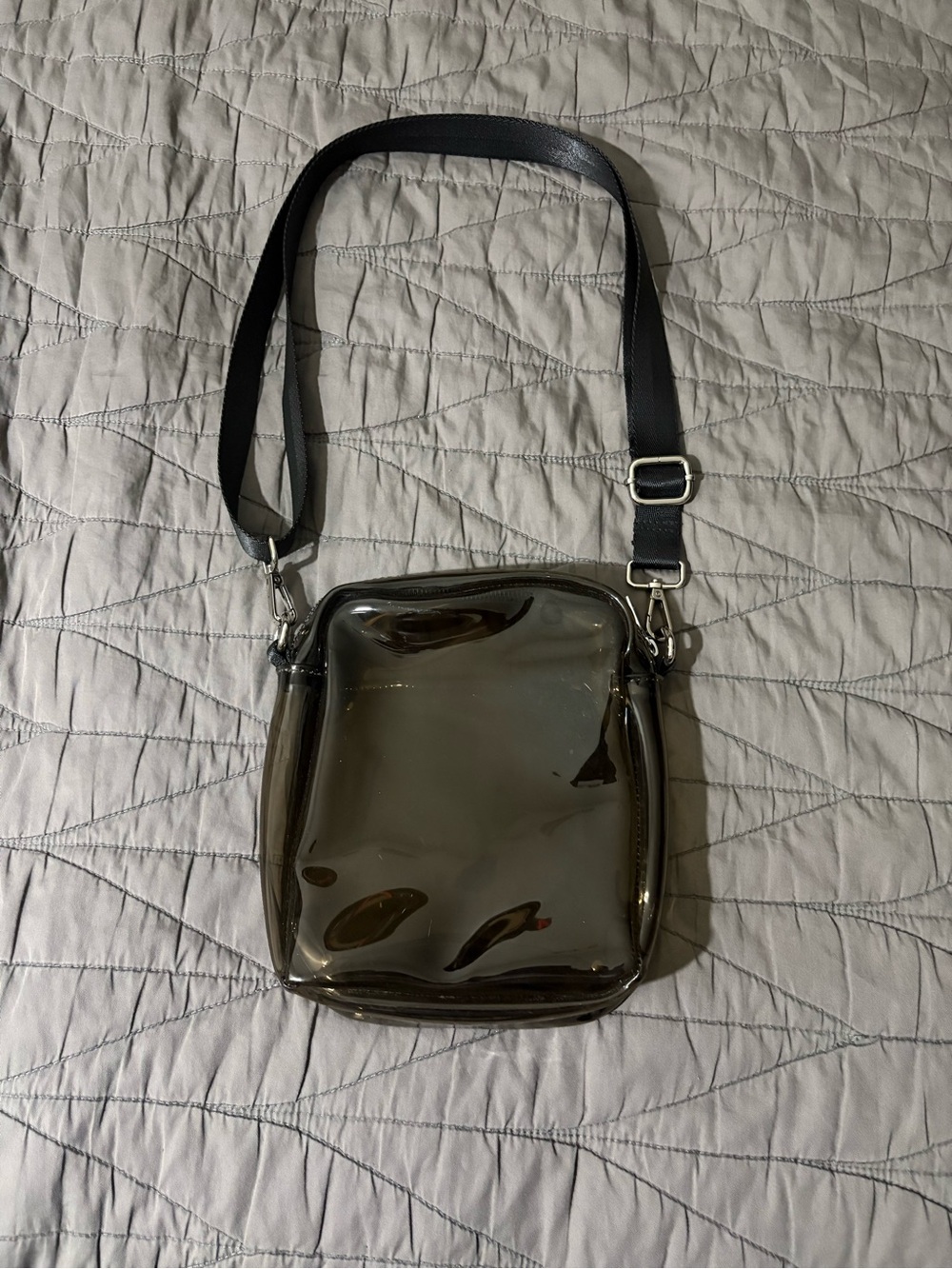 Brown Transparent Crossbody Bag